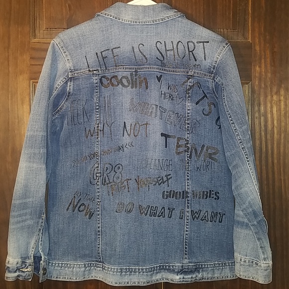 Arizona Jean's Jean graffiti jacket - Picture 2 of 2